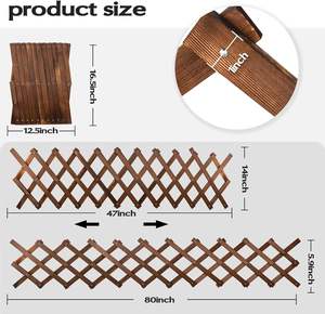 Panneaux <span class=keywords><strong>de</strong></span> clôture décoratifs extérieurs <span class=keywords><strong>en</strong></span> <span class=keywords><strong>bois</strong></span> extensibles pour plantes, <span class=keywords><strong>balcon</strong></span>, bordure <span class=keywords><strong>de</strong></span> paysage <span class=keywords><strong>de</strong></span> cour, diviseur <span class=keywords><strong>de</strong></span> patio, barrière pour animaux - Product Image 2