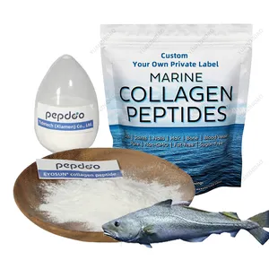 Label privé beauté de la peau collagène peptide collagène marin avec acide hyaluronique poudre de bio collagène marin