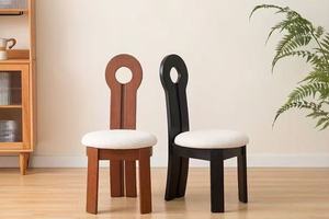 Modern Wood Living Room Chair Solid Back Soft <b>Cushion</b> Home Furniture for Hard Floor - Product Image 2