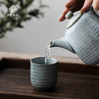 FENN Faible MOQ Théière et cafetière en porcelaine émaillée réactive, ensemble de théières en céramique chinoise vintage avec tasses à thé