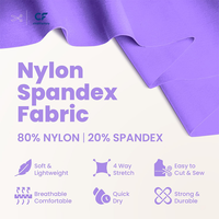 Lots de stock – Doublure de maillot de bain en nylon uni, extensible dans 4 directions, haute élasticité, récupération rapide, absorbant l'humidité, anti-boulochage, doux pour la peau