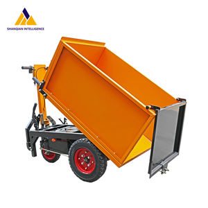 รถดัมพ์ไฟฟ้าขนาดเล็กทำจากสแตนเลส ใช้พลังงานจากแบตเตอรี่ รถเข็นขนขยะอุตสาหกรรม รถเข็นขนย้ายสินค้า - Product Image 4