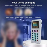 Nouveau dispositif de changement de voix avec 8 effets sonores éclairage Mini diffusion en direct micro portable effets sonores Machine karaoké