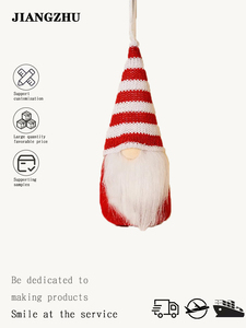 Corona Ming, adornos navideños de punto coloridos creativos, duende sin rostro para anciano/Gnomo, adornos colgantes para decoraciones de fiesta - Product Image 1