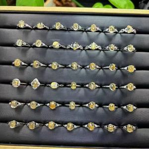 Anillos de cuarzo rutilado dorado natural de alta calidad, anillo de diamante de <span class=keywords><strong>rutilo</strong></span> dorado - Product Image 3