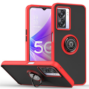 Funda de teléfono con anillo de cubierta mate esmerilada magnética a prueba de golpes para OPPO A57 A58 A17 A16K Realme C30 C55 Narzo 50i Prime C33 10 Pro + - Product Image 1