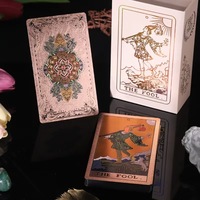 Jeu de tarot Universal Rider Gold Foil, imperméable, en PET, ensemble complet avec cartes imprimées en couleur, jeu de société