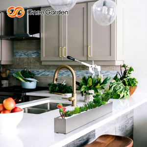 Jardinière en acier inoxydable carrée galvanisée longue pour rebord de fenêtre, style américain, pour la maison et le jardin - Product Image 1