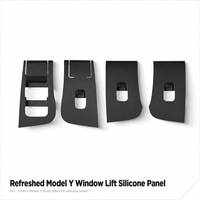 Compatible Tesla Model Y 2025 (version améliorée) – Tapis de protection en silicone pour bouton de lève-vitre, accessoire intérieur