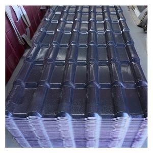Современный дизайн Изолированный УФ ПВХ кровельный лист ASA экологическая римская гофрированная полимерная панель Черная синтетическая смола черепица - Product Image 1
