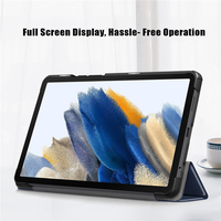 Casing Pelindung Smart Cover Tipis Lipat Tiga dengan Penyangga Keras untuk Samsung Galaxy Tab A9 8.7 X110 X115