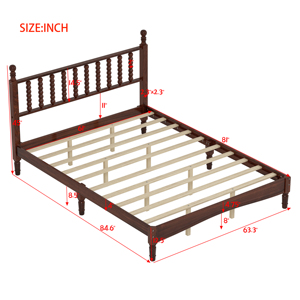 <b>Queen</b> <b>Size</b> Modern Adjustable Wood Platform <b>Bed</b> with Gourd Shaped Headboard Soft <b>Bed</b> Design - Product Image 5