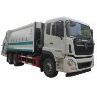 Camion à ordures compacteur diesel Dongfeng 20CBM de grande capacité pour parc industriel africain, camion à ordures 6X4