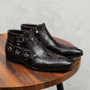 รองเท้าหนังลำลองสไตล์อังกฤษ Brook Embossed พื้นหนาเคลือบเงา ตกแต่งด้วยสีเพ้นท์ด้วยมือ สำหรับผู้ชาย ลายเสือดาว ฤดูใบไม้ร่วง - Product Image 3