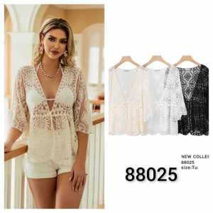 Costume da bagno bikini a triangolo da donna 2 pezzi, top con allacciatura al collo e slip a vita alta con laccetti laterali, per l'estate e la spiaggia, taglie S-2XL, all'ingrosso 88025 - Product Image 1