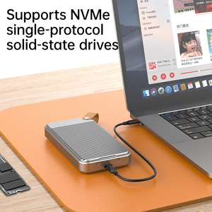 Boîtier de disque <span class=keywords><strong>dur</strong></span> externe USB personnalisable, compatible USB Type-C pour SSD, sans outil, boîtier NVMe - Product Image 5