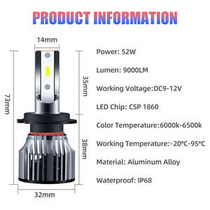 Mini Puce CSP 1860 Super Lumineux Voiture Haut Bas Faisceau 90W 10000lm 9005 9006 H7 H11 H4 Led Phare De Voiture - Product Image 6