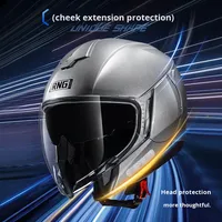 Casque intégral RNG3/4 ABS, nouvelle norme nationale, certifié DOT, quatre saisons, double visière, design graphique amélioré