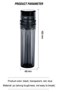 2 in 1 PC素材のタバコとハーブグラインダー軽量ライターと喫煙アクセサリー - Product Image 5