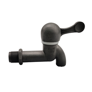 High End Matte Black Color Low Price Bathroom Plastic Health Durable Water Faucet 1/2" Water Tap - Product Image 5
