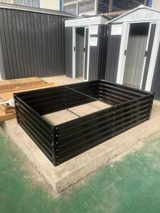 Bac de jardin surélevé en acier galvanisé, éco-responsable, à base ouverte, économie de travail, taille personnalisée, revêtement poudré, montage facile, DIY - Product Image 1