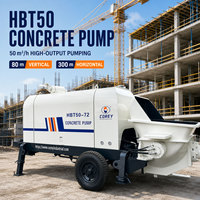 Pompe à béton mobile diesel sur remorque pour grands chantiers de construction à haut volume