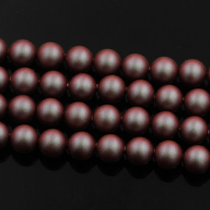 Vendita calda 5810 con perline di perle di imitazione di colore rosso iridescente a forma rotonda con foro per la moda donna collana creazione di gioielli - Product Image 3