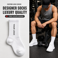 Chaussettes en coton respirantes, douces et rembourrées pour le sport, pour hommes et femmes, course à pied, entraînement, séchage rapide, chaussettes personnalisées