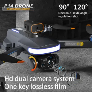 Drone professionnel P14max avec moteur sans balais, double caméra SD 480P, hélicoptère RC, jouet cadeau pour enfants - Product Image 6