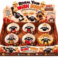 Bestseller transfrontalier de Noël : Jouet anti-stress Squishy tendance en forme de boulette de bain-marie, boîte mystère en caoutchouc, coffret cadeau
