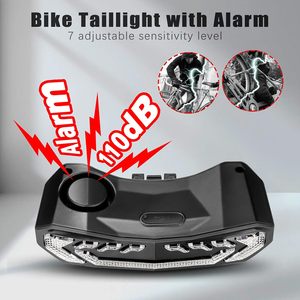 Feu arrière de vélo intelligent LED étanche en ABS rechargeable par USB 2200 mAh avec capteur de vibration et indicateur de freinage - Product Image 4