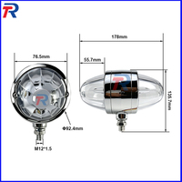 Feu de signalisation LED multicolores en forme de pastèque, double face, chromé, 12-24V pour camions lourds et remorques