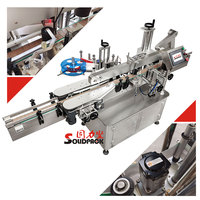 Etiquetadora Automática Solidpack para Botellas Redondas, Planas y Cuadradas--Versátil para Latas y Cubos