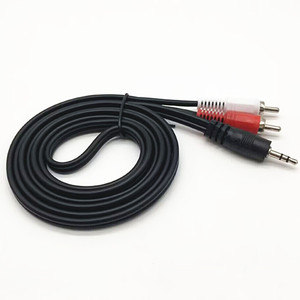 ดารอนสายสัญญาณเสียง 3.5 มม. ถึง Dual RCA แกนทองแดง ปลอกหุ้ม PVC สำหรับไมโครโฟนลำโพงคอมพิวเตอร์ - Product Image 3