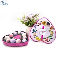 Heart shape Macaroon tin box cake tin cans with lid
