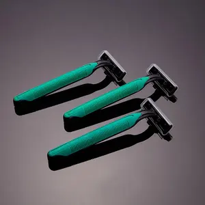 Cheapest Stainless Steel Straight Shaving Twin Blades Plastic Disposable Shaver Razor For Hotel