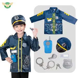 7 pezzi polizia finta Set di giochi per bambini uniforme della polizia vestito poliziotto gioco di ruolo con strumenti per giocattoli per ragazzi e ragazze