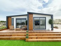 Maison de piscine préfabriquée de luxe en structure acier, maison modulaire, chalet, suite de jardin, villa, maisons préfabriquées, cabane