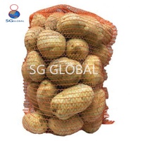 Groothandel Fruit Groente Verpakkingen Rood Geel Paars PE Gebreide Mesh Zak 50x80