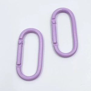 Accessoires de bricolage rond laque couleur mousqueton chaîne porte-clés pendentif crochet - Product Image 3