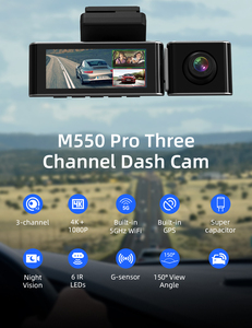 Azcome m550 Pro-3CH 4k 3 ערוץ עם 3.18 "gps מסך 5g Wi-Fi סופר קבל - Product Image 3