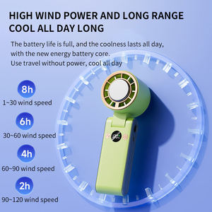 Factory Bladeless <b>Handheld</b> Portatil <b>Fans</b> Portable USB Rechargeable Hand air Cooler Folding Mini <b>Fan</b> for Camping - Product Image 4