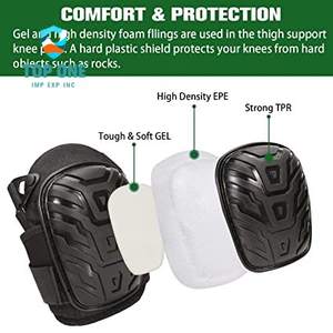 Top One haute qualité pressé sport professionnel insérer moto épais genouillère tactique EVA basket-ball volley-ball genouillères - Product Image 6