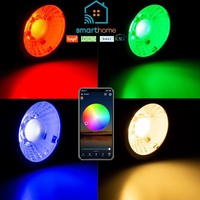 Spot LED intelligent Benory Loxone 24V MR16 avec gradation PWM, DALI-2, KNX, GVS, DMX, Casambi, CRI95, RGBW, blanc réglable 2000-6000K, COB