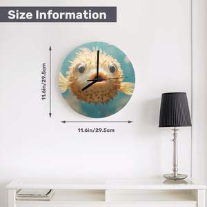 Reloj de pared grande moderno de MDF con imagen personalizada Print Kk, con pantalla de cuarzo para sala de estar, hecho en EE. UU. - Product Image 5