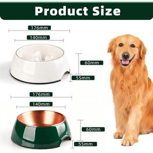 Ensemble de gamelles pour chien Super Dog, mangeoire lente, antidérapante, étanche IPX8, mélamine et acier inoxydable, pour chiens de petite et moyenne taille - Product Image 3