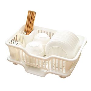Quick Dry Draining <b>Rack</b> For <b>Dish</b> And Bowl Kitchen Sink Storage Plastic Square L Size Modern Design - Product Image 5