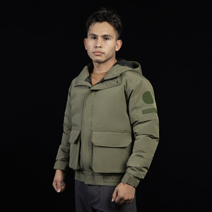 Nouveau hiver <span class=keywords><strong>froid</strong></span> et chaud à capuche pilote veste coupe-vent anti-éclaboussures et température verrouillée grande poche <span class=keywords><strong>doudoune</strong></span> - Product Image 1