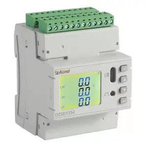 Acrel CE a approuvé le circuit de dérivation kwh mètre DTSD1352-4S 2DI2DO ou 6DI1DO LCD multiboucle compteur assorti avec CTs externes de type ouvert