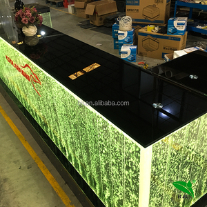 Fábrica personalizada <span class=keywords><strong>Bar</strong></span> muebles LED luz baile fuente agua burbuja pared Panel acrílico <span class=keywords><strong>Bar</strong></span> mostrador gabinete para la venta - Product Image 5